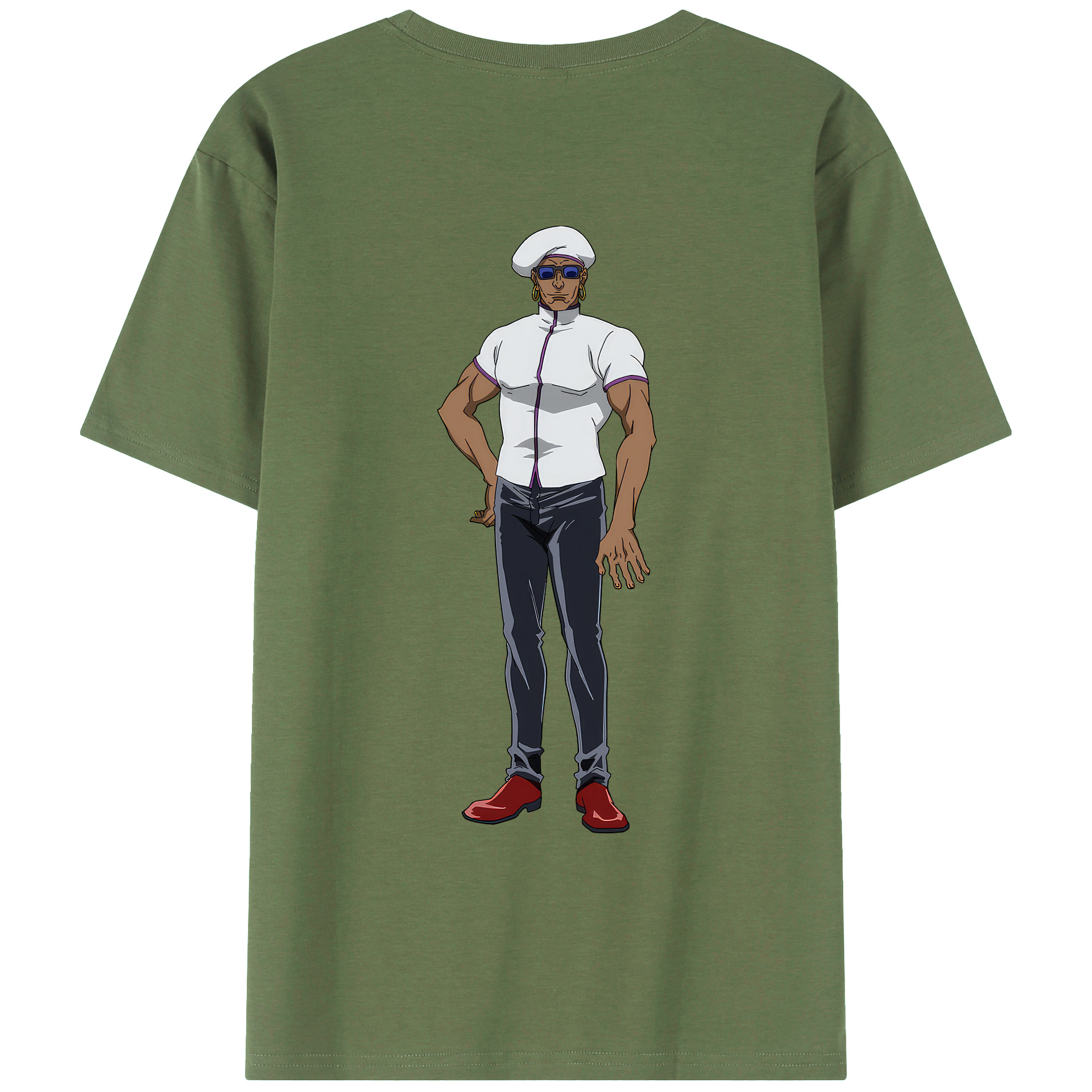 （画像用） 呪術廻戦 Jujutsu Kaisen 綿100％ メンズ半袖Tシャツ（バックプリント） 通気性